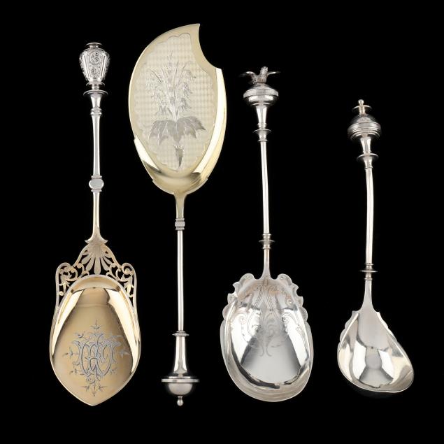 FOUR ANTIQUE AMERICAN STERLING