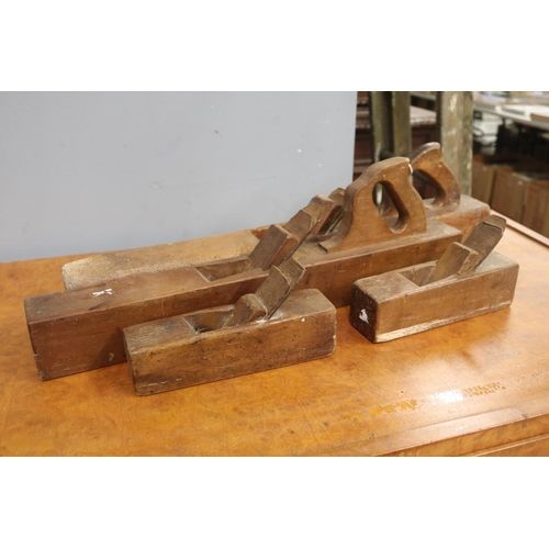 Four antique and vintage wooden