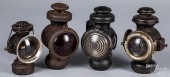 FOUR ANTIQUE CARRIAGE LANTERNS