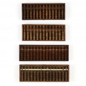 FOUR ANTIQUE CHINESE WOODEN AB