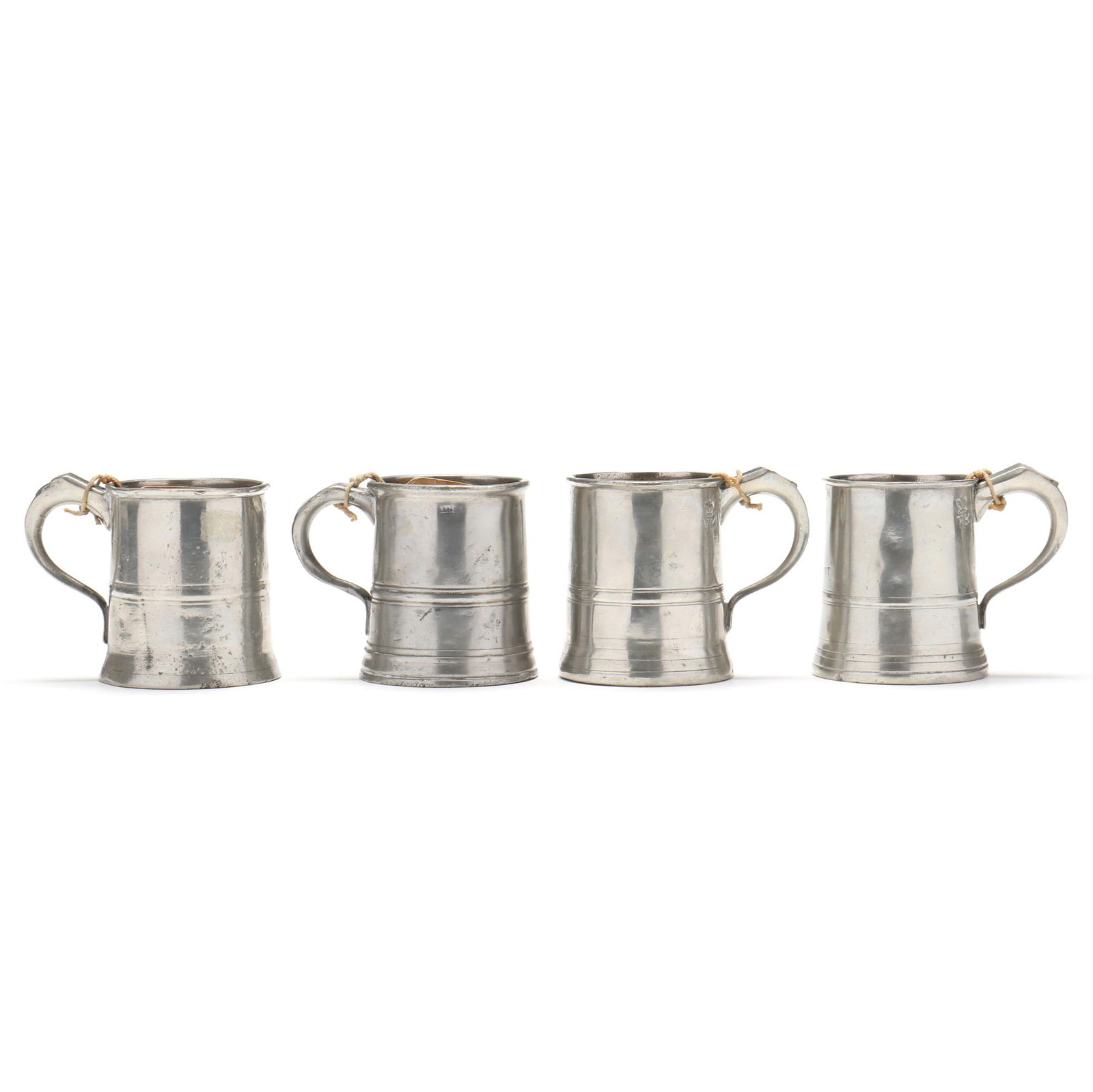FOUR ANTIQUE CONTINENTAL PEWTER