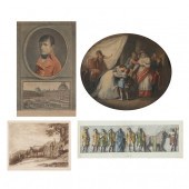 FOUR ANTIQUE CONTINENTAL PRINT