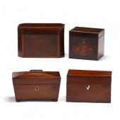 FOUR ANTIQUE ENGLISH MAHOGANY