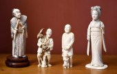 Four antique figures, includin