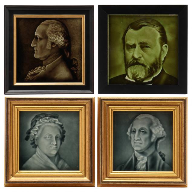 FOUR ANTIQUE FRAMED AMERICAN