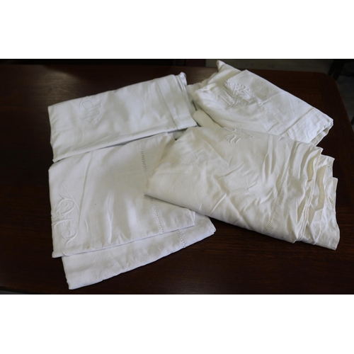 Four Antique French linen bed