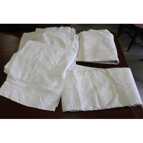 Four Antique French linen bed