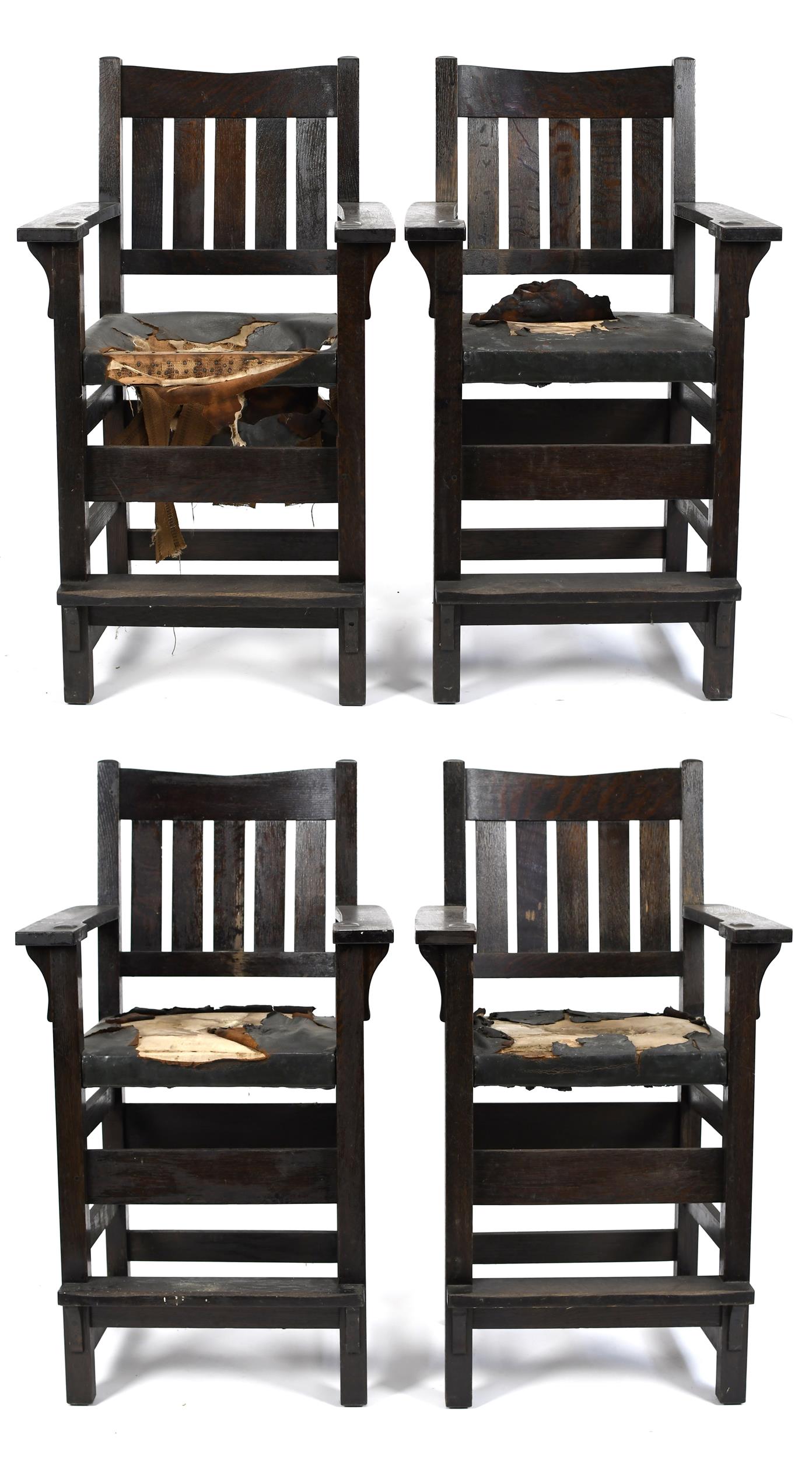 FOUR ANTIQUE GUSTAV STICKLEY
