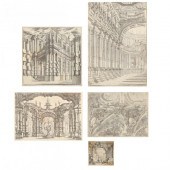 FOUR ANTIQUE ITALIAN ARCHITECT