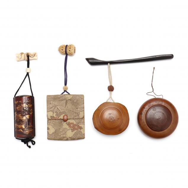 FOUR ANTIQUE JAPANESE INROS 19th