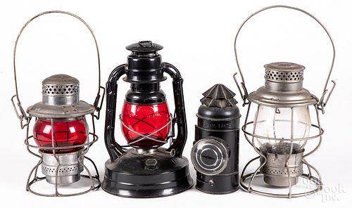 FOUR ANTIQUE LANTERNSFour antique