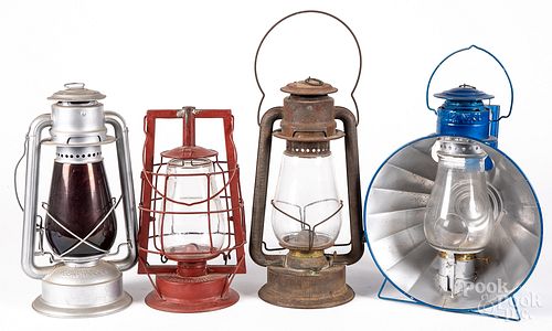 FOUR ANTIQUE LANTERNSFour antique
