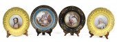 FOUR ANTIQUE SEVRES CABINET PL