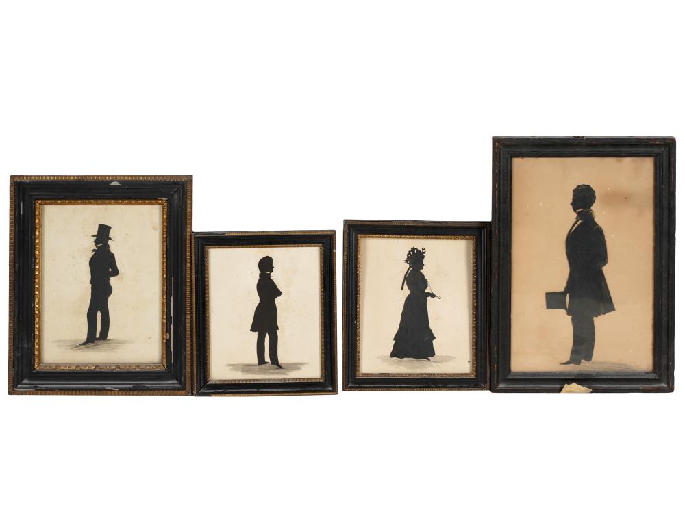 FOUR ANTIQUE SILHOUETTES19th