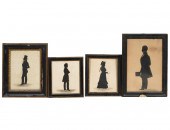 FOUR ANTIQUE SILHOUETTES19th c