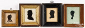 FOUR ANTIQUE SILHOUETTES<br>Fo