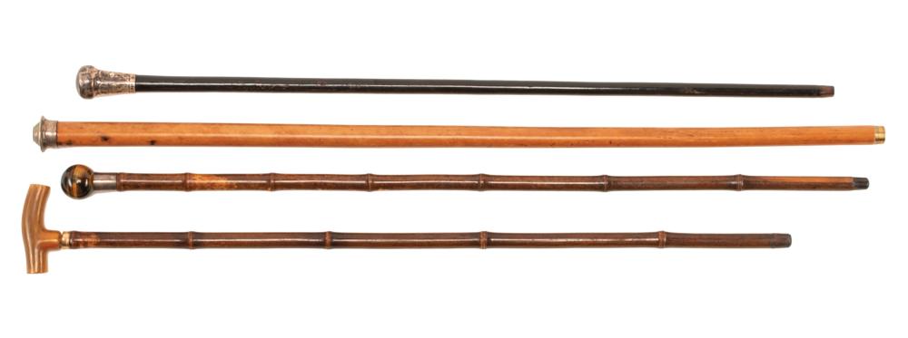 FOUR ANTIQUE SYSTEM CANESFour