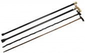 FOUR ANTIQUE WALKING STICKS/CA