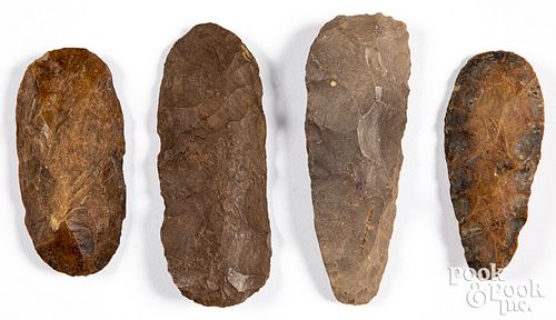 FOUR ARCHAIC STONE BLADESFour