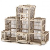 Four Architectural Bird Cages