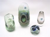 FOUR ART GLASS AND CRYSTAL CON