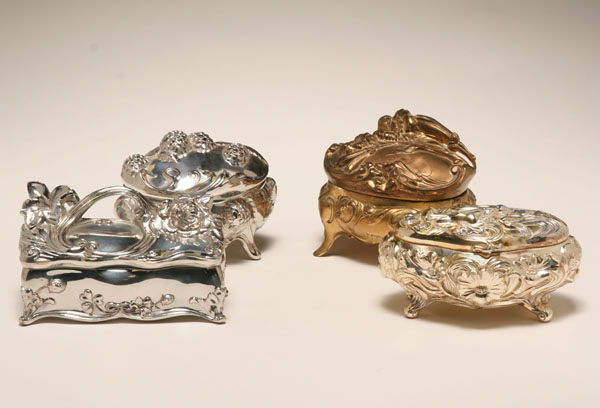 Four Art Nouveau dresser/jewelry