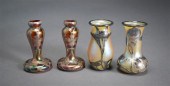 FOUR ART NOUVEAU SILVER OVERLA