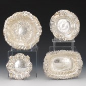 FOUR ART NOUVEAU STERLING BOWL