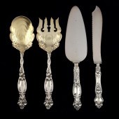 FOUR ART NOUVEAU STERLING SILV
