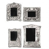 FOUR ART NOUVEAU STYLE SILVER