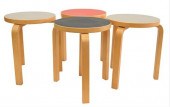 FOUR ARTEK STOOLS BY ICFFour A