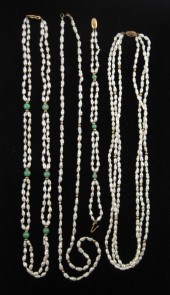 FOUR ARTICLES OF PEARL AND YEL