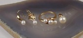 FOUR ARTICLES OF PEARL AND GOL