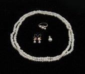 FOUR ARTICLES OF WHITE PEARL J