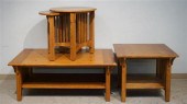 FOUR ARTS & CRAFTS STYLE OAK T