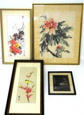 Four Asian artworks: two polyc