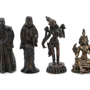 Four Asian Bronze Figures