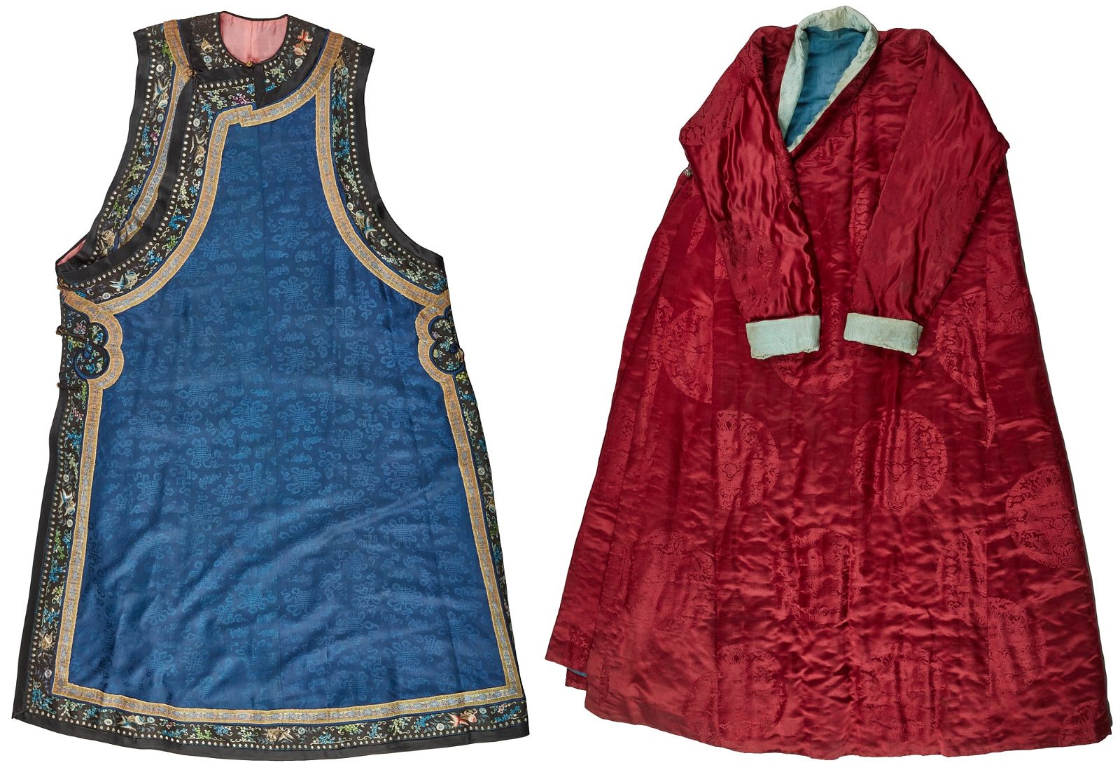 FOUR ASIAN EMBROIDERED TEXTILESFour