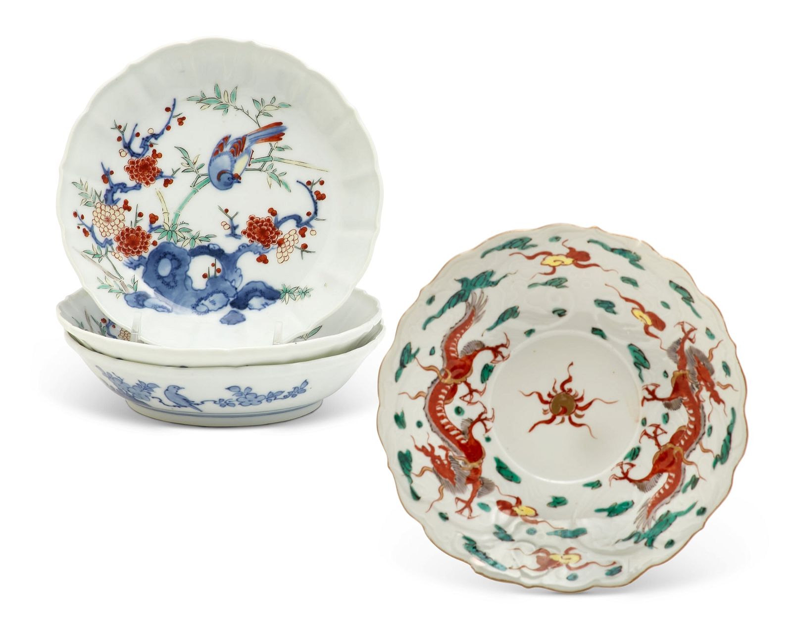 FOUR ASIAN PORCELAIN BOWLS,