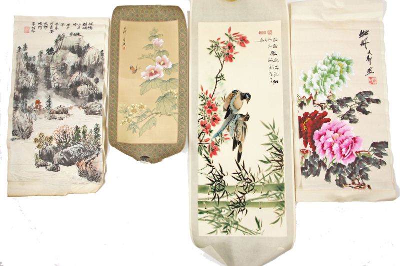 Four Asian Scrolls20th century each