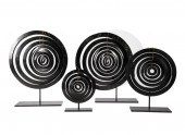 FOUR ASIAN STYLE STONE CONCENT