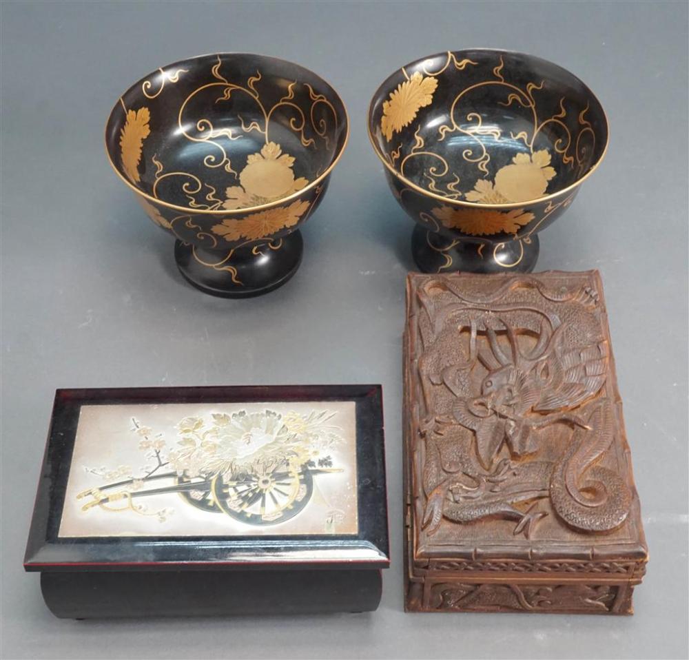 FOUR ASIAN TABLE ARTICLES