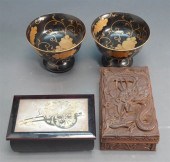 FOUR ASIAN TABLE ARTICLES CONS