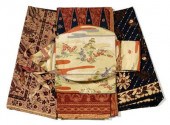 Four Asian textiles: three Jav