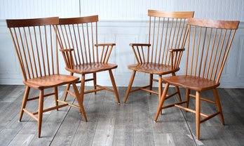 Four assembled cherry dining
