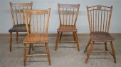 FOUR ASSEMBLED WINDSOR TURNED