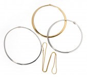 FOUR ASSORTED 14 KARAT GOLD NE