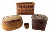 FOUR ASSORTED BASKETS LIKELY A
