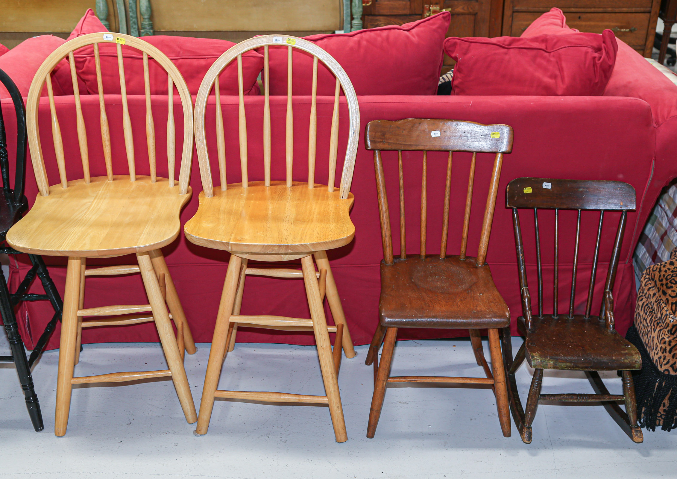 FOUR ASSORTED CHAIRS Including