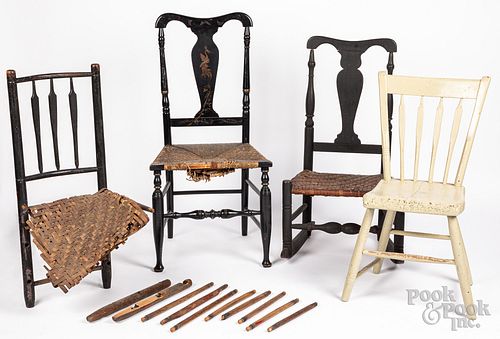 FOUR ASSORTED CHAIRSFour assorted